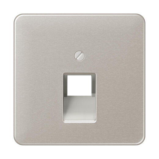 Jung Abdeckung für IAE/UAE-Anschlussdosen 1 x 8-polig, Aluminium eloxiert, Serie CD, platin CD569-1UAPT