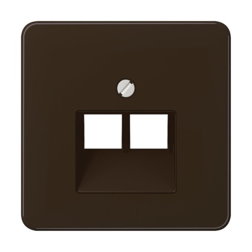 Jung Abdeckung für IAE/UAE-Anschlussdosen 2 x 8-polig, Thermoplast, Serie CD, braun CD569-2UABR