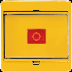 Jung Abdeckung mit Glasscheibe, Serie CD, gelb (mit...