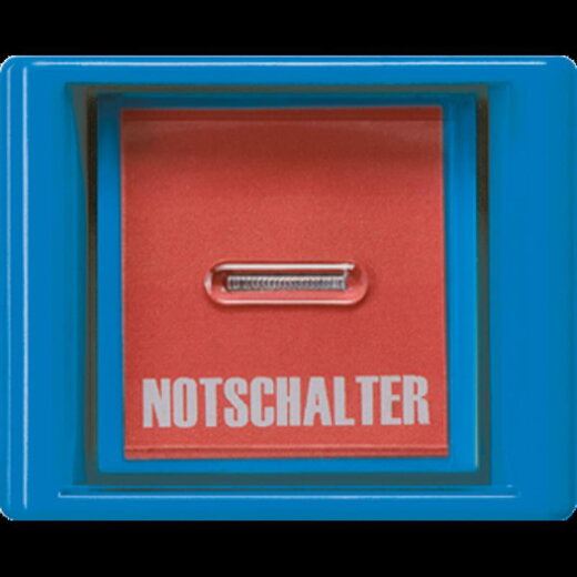 Jung Abdeckung mit Glasscheibe, Serie AS, blau (mit blauer Wippe) AS561GLBL