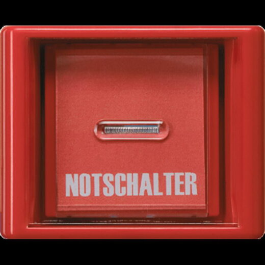 Jung Abdeckung mit Glasscheibe, Serie AS, rot (mit roter Wippe) AS561GLRT