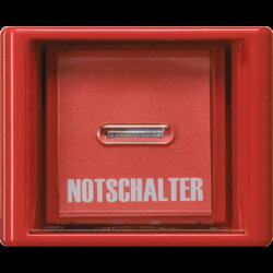 Jung Abdeckung mit Glasscheibe, Serie AS, rot (mit roter...