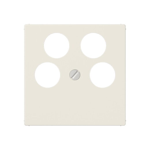 Jung Abdeckung für 4-Loch SAT-TV-Steckdose (Ankaro), Thermoplast, Serie AS, weiß A561-4SAT2