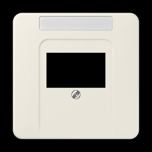 Jung Abdeckung für TAE-Anschlussdosen 1fach, mit Schriftfeld, Thermoplast, Serie CD, weiß 569TNA