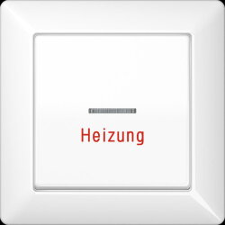 Jung Wippe 1fach mit Lichtleiter, Heizung, mit Rahmen,...