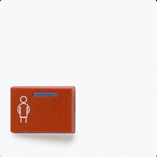 Jung Abdeckung für Ackermann, Typ 73022 A 2, rot, Serie AS/A, alpinweiß A022A-1WW