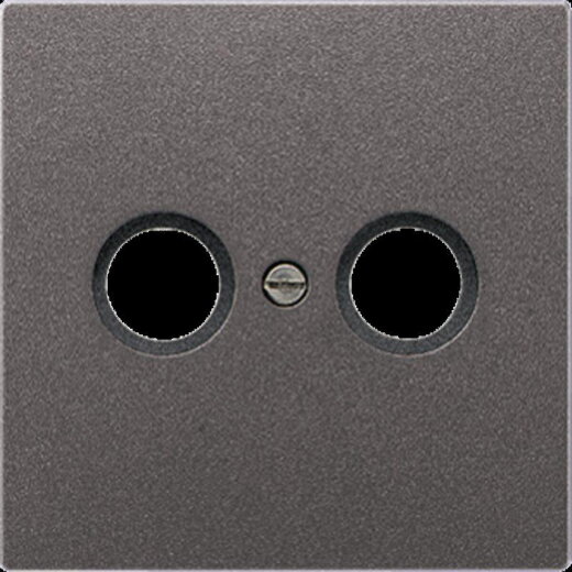Jung Abdeckung für Antennendosen, Aluminium lackiert, Serie LS, anthrazit (lackiertes Aluminium) AL2990TVAN
