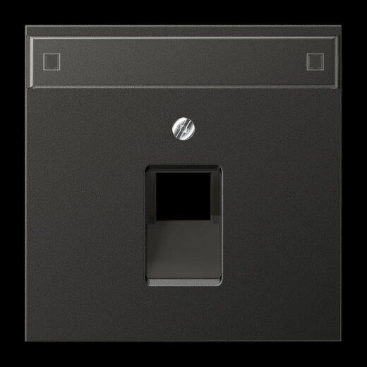 Jung Abdeckung für IAE/UAE-Anschlussdosen 1 x 8-polig, mit Schriftfeld, Aluminium lackiert, Serie LS, anthrazit AL2969-1NAUAAN