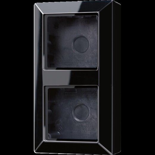 Jung Aufputz-Kappe 2fach, Serie AS, schwarz AS582ASW