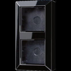 Jung Aufputz-Kappe 2fach, Serie AS, schwarz AS582ASW