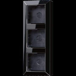 Jung Aufputz-Kappe 3fach, Serie AS, schwarz AS583ASW