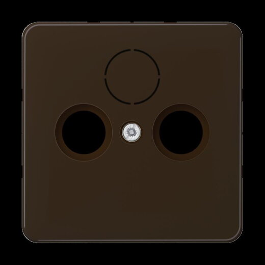 Jung Abdeckung für Universal-Sat/BK-Dosen, Thermoplast, Serie CD, braun CD561SATBR