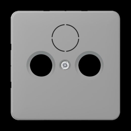 Jung Abdeckung für Universal-Sat/BK-Dosen, Thermoplast, Serie CD, grau CD561SATGR
