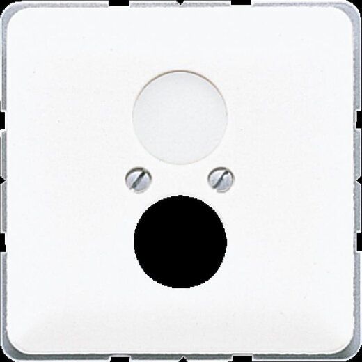 Jung Abdeckung für 2 Rundsteckverbinder bis 18,5 mm ?, Duroplast, Serie CD, alpinweiß CD562WW