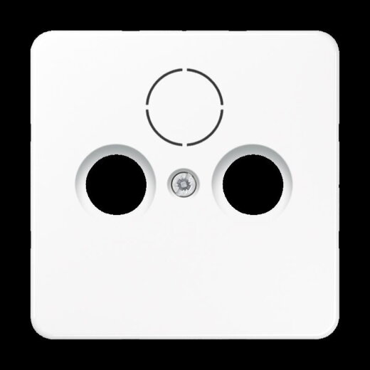 Jung Abdeckung für Universal-Sat/BK-Dosen, Thermoplast, Serie CD, alpinweiß CD561SATWW