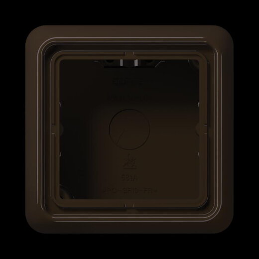 Jung Aufputz-Kappe 1fach, Serie CD, braun CD581ABR