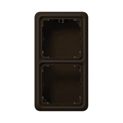 Jung Aufputz-Kappe 2fach, Serie CD, braun CD582ABR