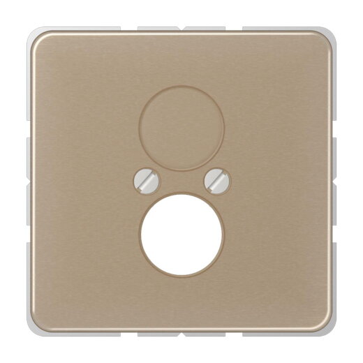 Jung Abdeckung für 2 Rundsteckverbinder bis 18,5 mm ?, Aluminium eloxiert, Serie CD, gold-bronze CD562GB
