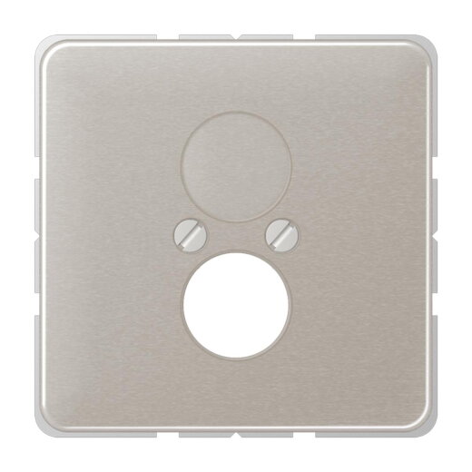 Jung Abdeckung für 2 Rundsteckverbinder bis 18,5 mm ?, Aluminium eloxiert, Serie CD, platin CD562PT