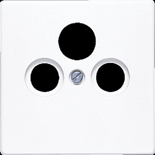 Jung Abdeckung für Universal-Sat/BK-Dosen, Thermoplast, Serie LS, alpinweiß LS990SATWW