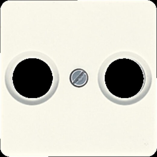 Jung Abdeckung für Antennendosen, Duroplast, 50 x 50 mm, weiß 161TV