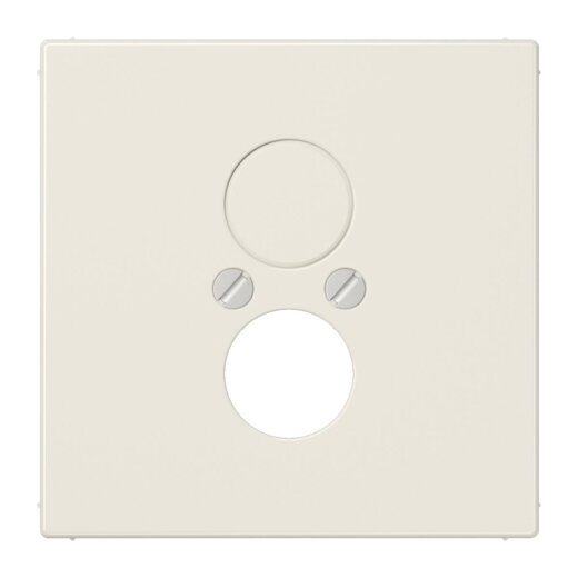 Jung Abdeckung für 2 Rundsteckverbinder bis 18,5 mm ?, Duroplast, Serie LS, weiß LS962