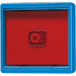 Jung Abdeckung mit Glasscheibe, WG 600, blau 661WGLBL