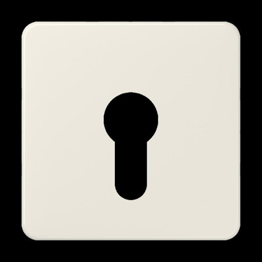 Jung Abdeckung für Schlüsselschalter ohne Demontageschutz, Thermoplast, Serie CD, weiß 525