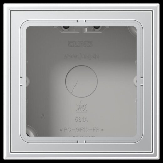 Jung Aufputz-Kappe 1fach, Serie LS, Aluminium AL2581A-L