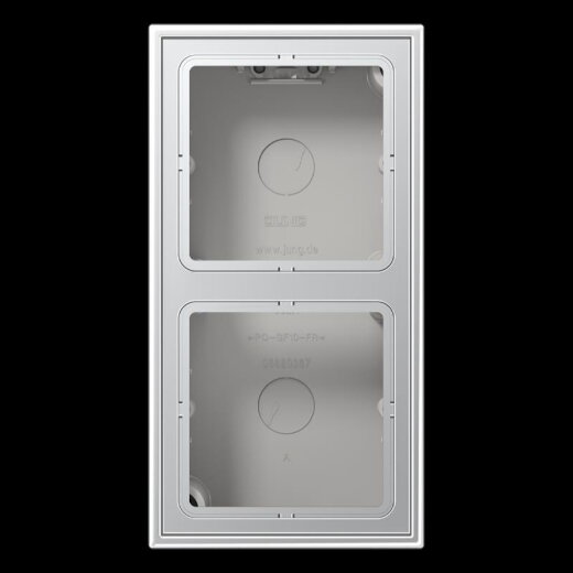 Jung Aufputz-Kappe 2fach, Serie LS, Aluminium AL2582A-L