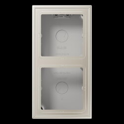 Jung Aufputz-Kappe 2fach, Serie LS, Edelstahl ES2582A-L