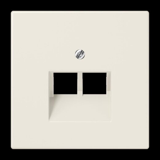 Jung Abdeckung für IAE/UAE-Anschlussdosen 2 x 8-polig, Thermoplast, Serie LS, weiß LS969-2UA