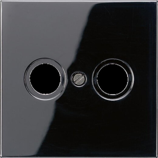 Jung Abdeckung für Antennendosen, Thermoplast, Serie LS, schwarz LS990TVSW