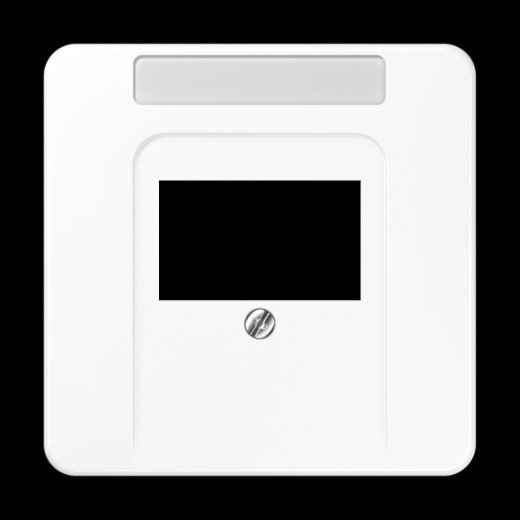 Jung Abdeckung für TAE-Anschlussdosen 1fach, mit Schriftfeld, Thermoplast, Serie CD, alpinweiß CD569TNAWW