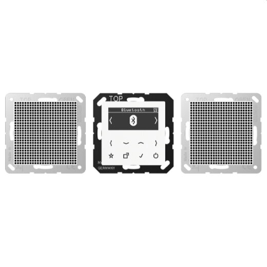 Jung Smart Radio DAB+ Bluetooth®, Set Stereo, Serie A, alpinweiß DABA2BTWW