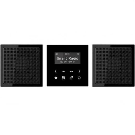 Jung Smart Radio DAB+ Bluetooth®, Set Stereo, Serie LS, schwarz DABLS2BTSW