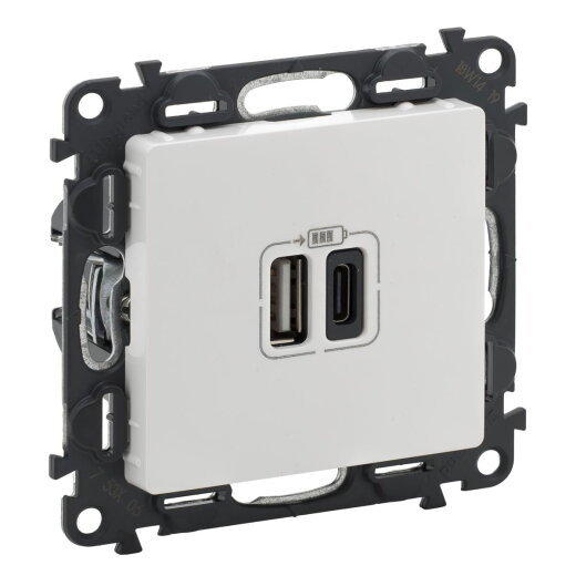Legrand  753106 VLIFE 2xUSB-A+C 2MOD 3A UW