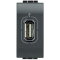 Bticino Anschlussdose L4285 USB anthrazit