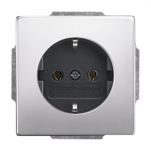 Busch-Jaeger Steckdoseneinsatz 20 EUCRB-866, edelstahl