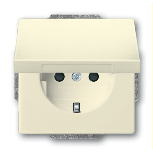 Busch-Jaeger Steckdoseneinsatz 20 EUKBR-82, elfenbein/weiß