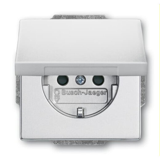 Busch-Jaeger Steckdoseneinsatz 20 EUKBR-83, aluminiumsilber