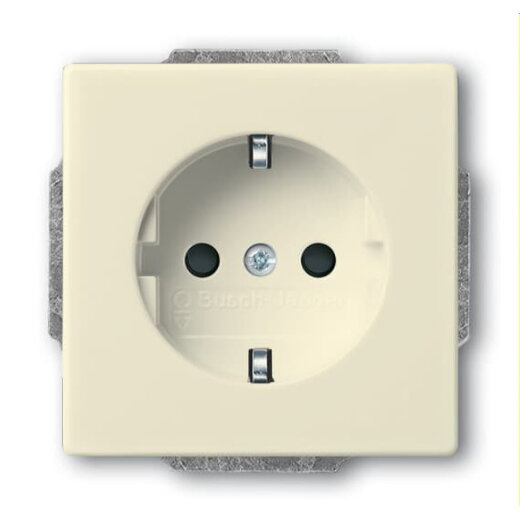 Busch-Jaeger Steckdoseneinsatz 2300 EUCB-82, elfenbeinweiß