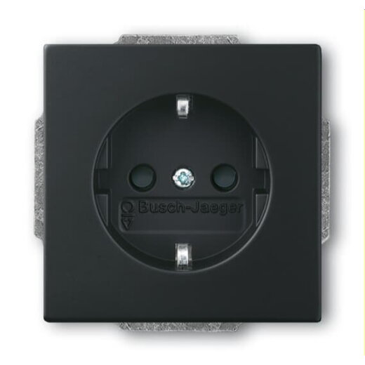 Busch-Jaeger Steckdoseneinsatz 2300 EUCB-885, schwarz matt
