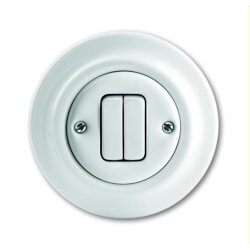 Busch-Jaeger Doppeltastereinsatz 2022 UJ-205-64, weiß