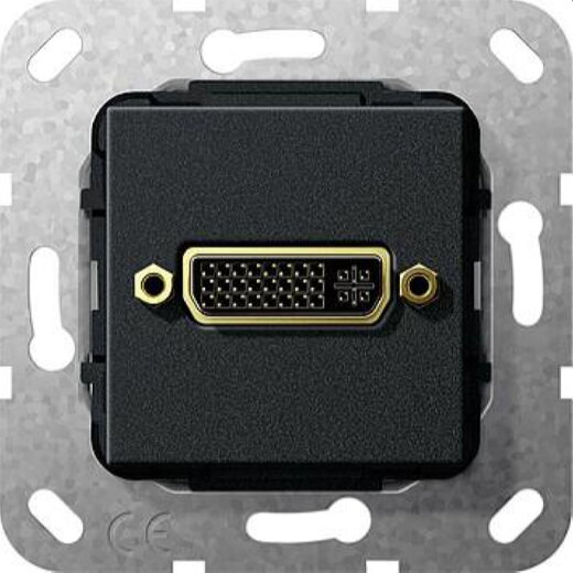 Gira Einsatz 564510 (24+5) Kabelpeitsche schwarz matt