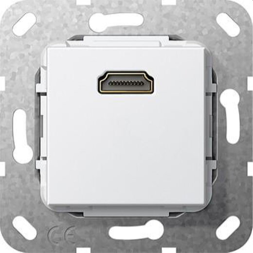 Gira Einsatz 567003 2.0a + HDR 1fach Kabelpeitsche rw