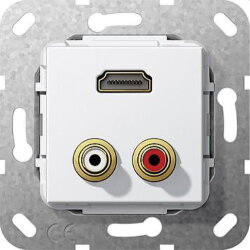 Gira Einsatz 567303 +HDMI 2.0a + HDR Kupplung rw