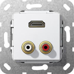 Gira Einsatz 567403 +HDMI 2.0a + HDR Kabelpeitsche rw