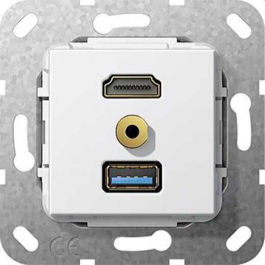 Gira Einsatz 568003 USB 3.0A KupplMiniklinke Kab sw