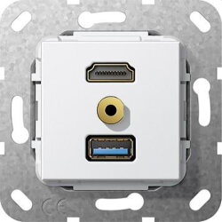 Gira Einsatz 568003 USB 3.0A KupplMiniklinke Kab sw